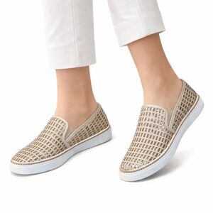 Antonio Melani Lace Rhinestone Slip On Sneakers size 8.5